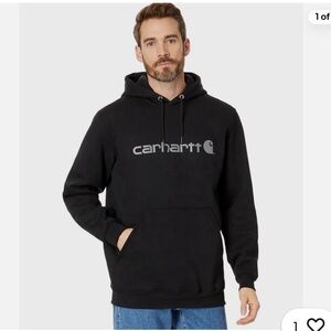 CARHARTT camo logo sweatshirt Hoodie men's SZ 2XL Large original fit front pouch